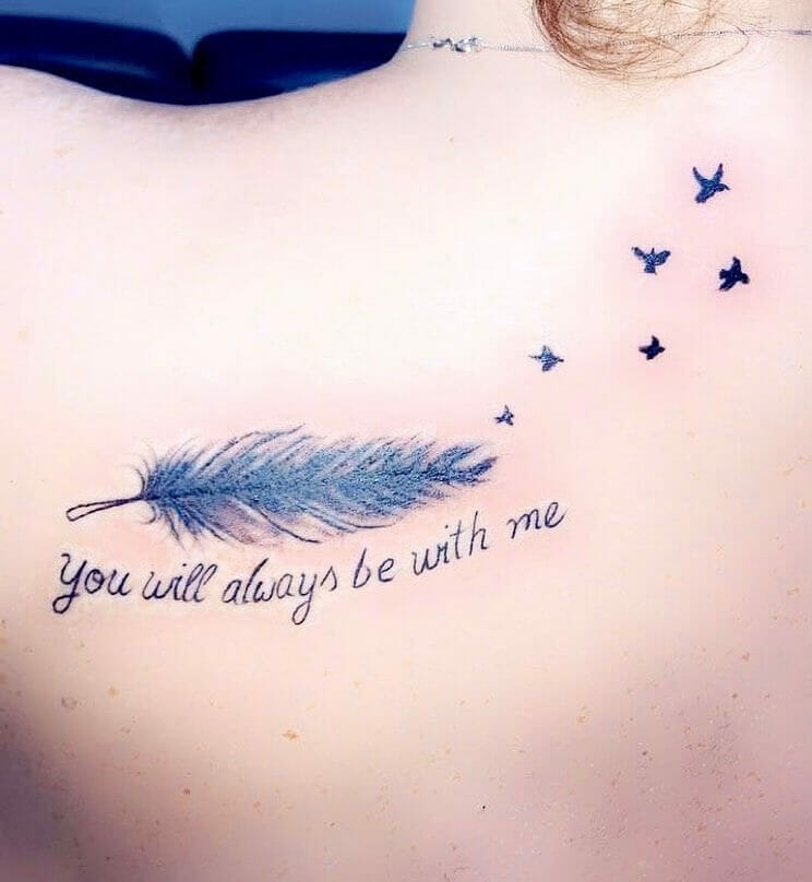 Ashes Tattoo With A Wonderful Phrase