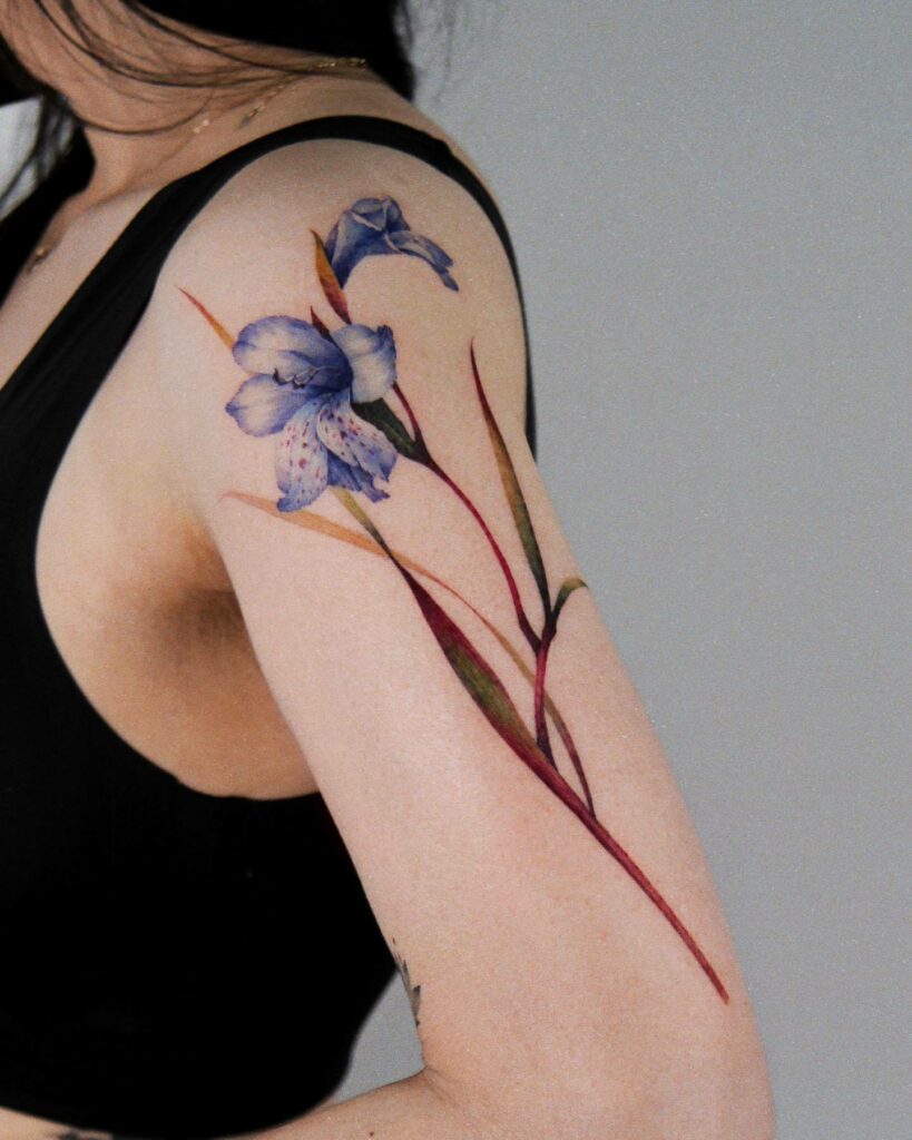 August Birth Flower Tattoo