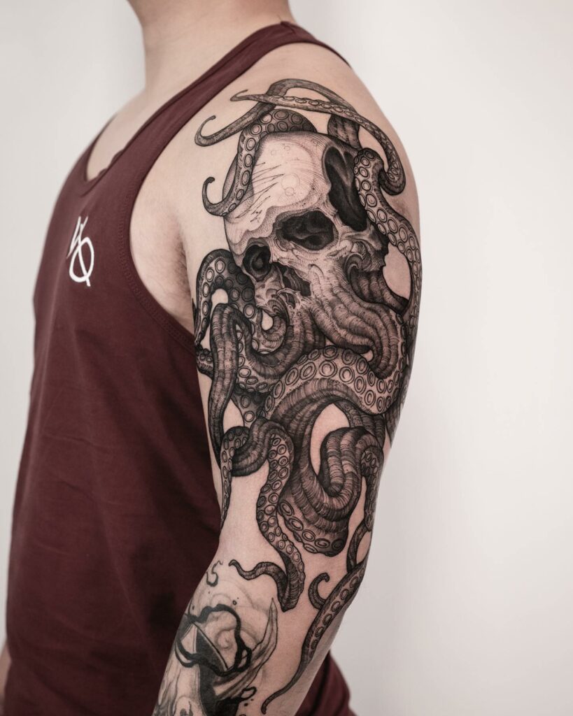 Badass Shoulder Tattoo Designs For Men