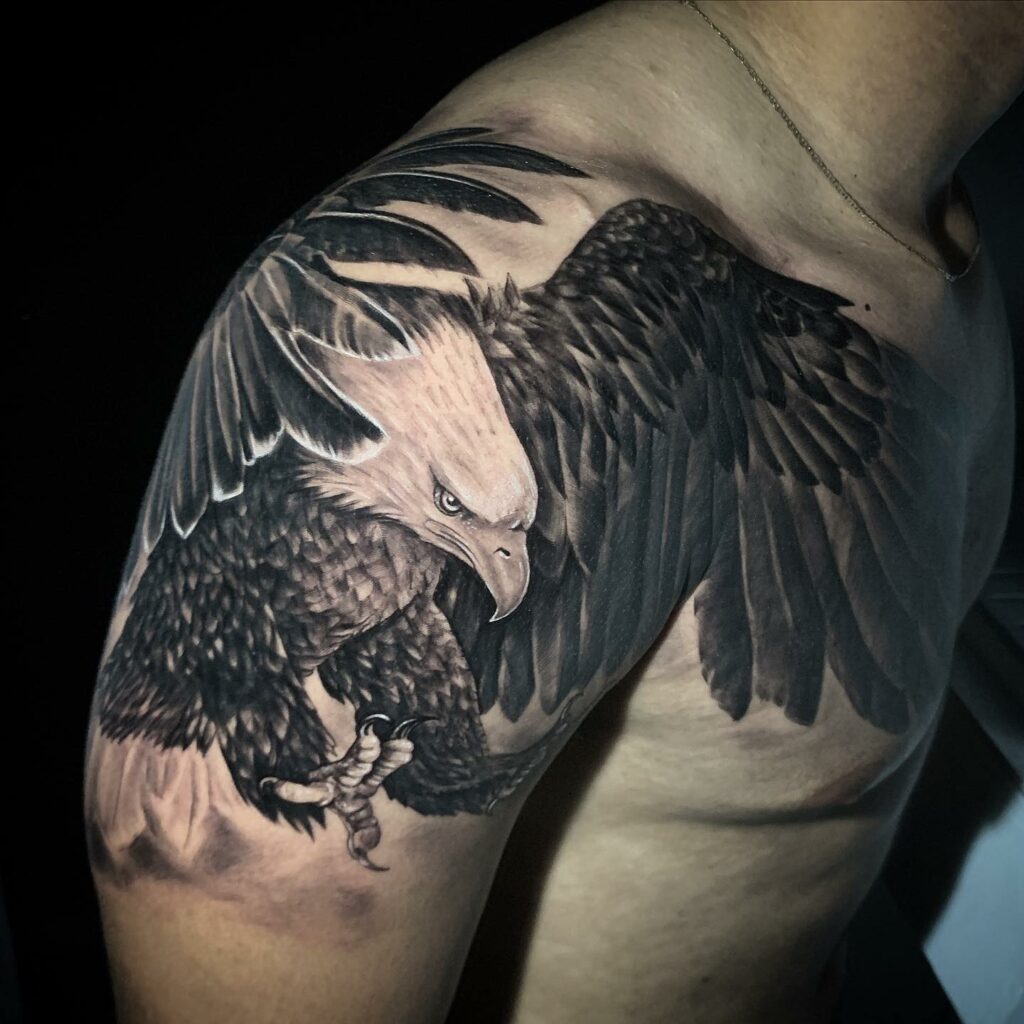 Bald Eagle Shoulder Tattoo