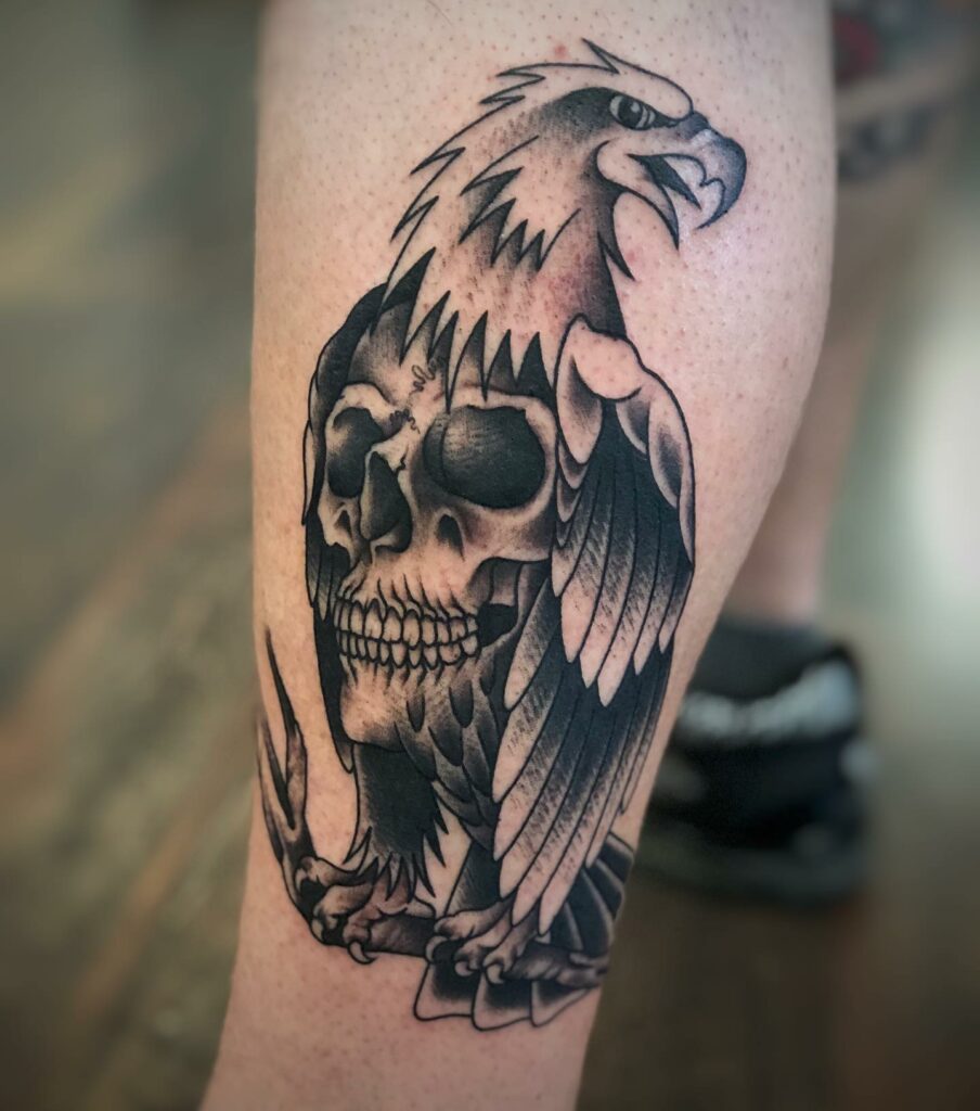 Bald Eagle Skull Tattoo