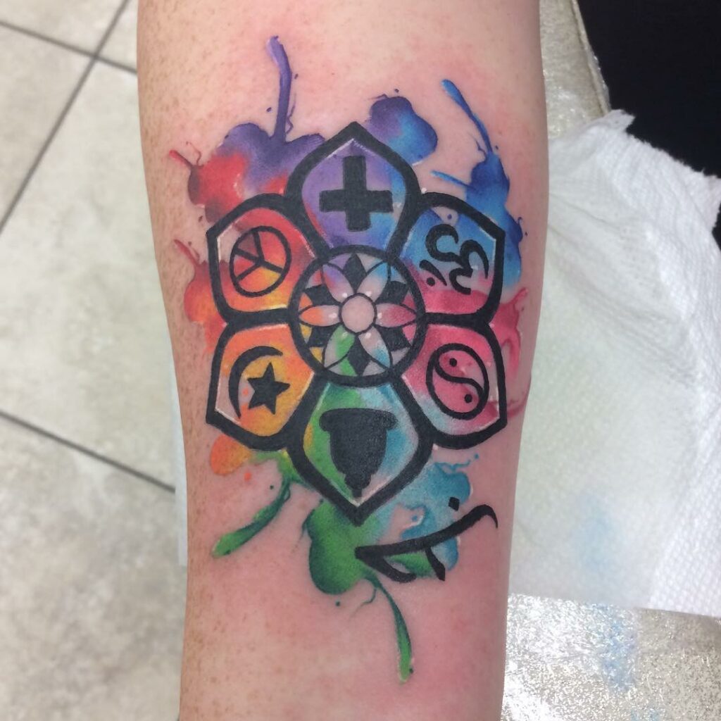 Beautiful Flower-Themed Diversity Tattoo