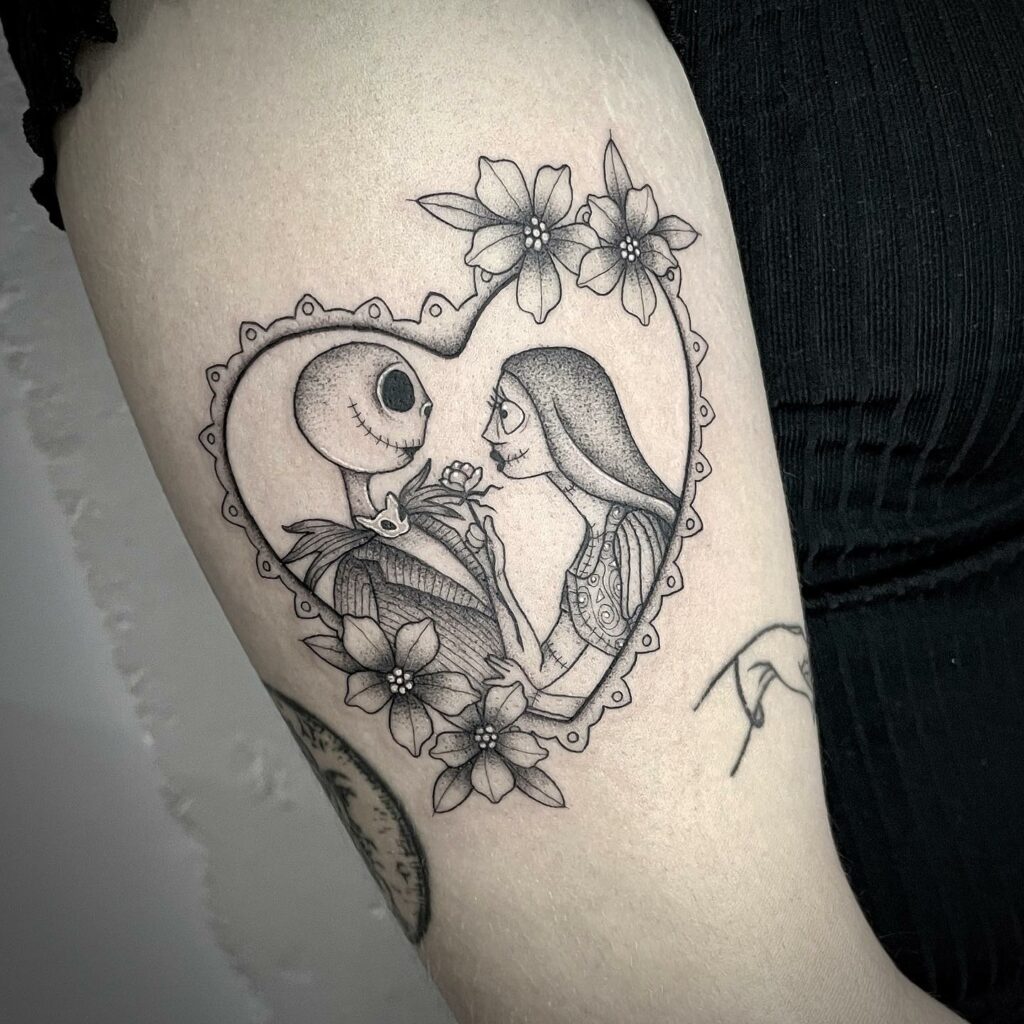 Jack and Sally Tattoo design 2 by claremcgeever on DeviantArt