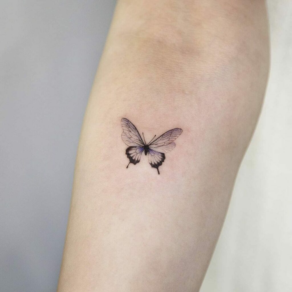 Purple Rose Head Temporary Tattoo by Mini Lau Set of 3  Small Tattoos