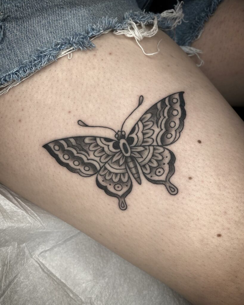 18 Best Designs Butterfly Tattoos on the Thigh  July 2023