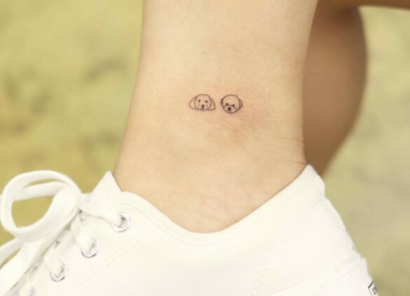 Best Dog Outline Tattoo