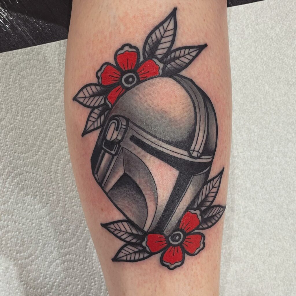 Tattoo uploaded by Chris Murphy  Mandalorian helmet  Tattoodo