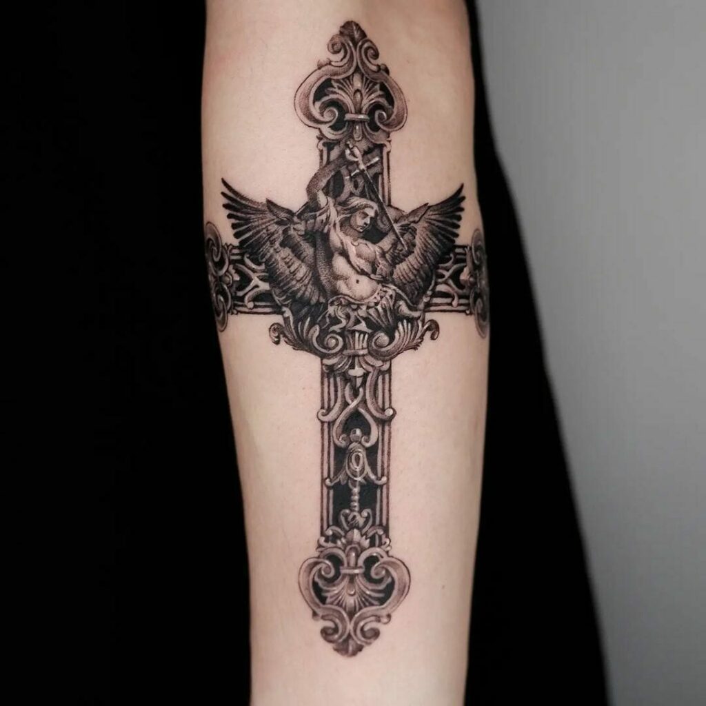Best Realistic Cross Tattoo On Hand