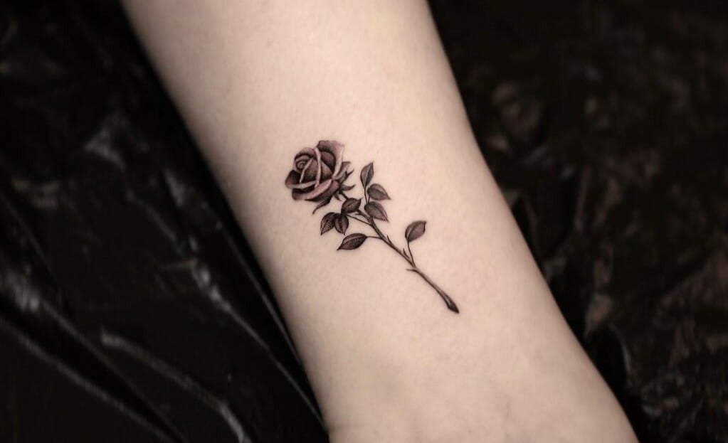 Geometric Rose Tattoo Idea  BlackInk AI