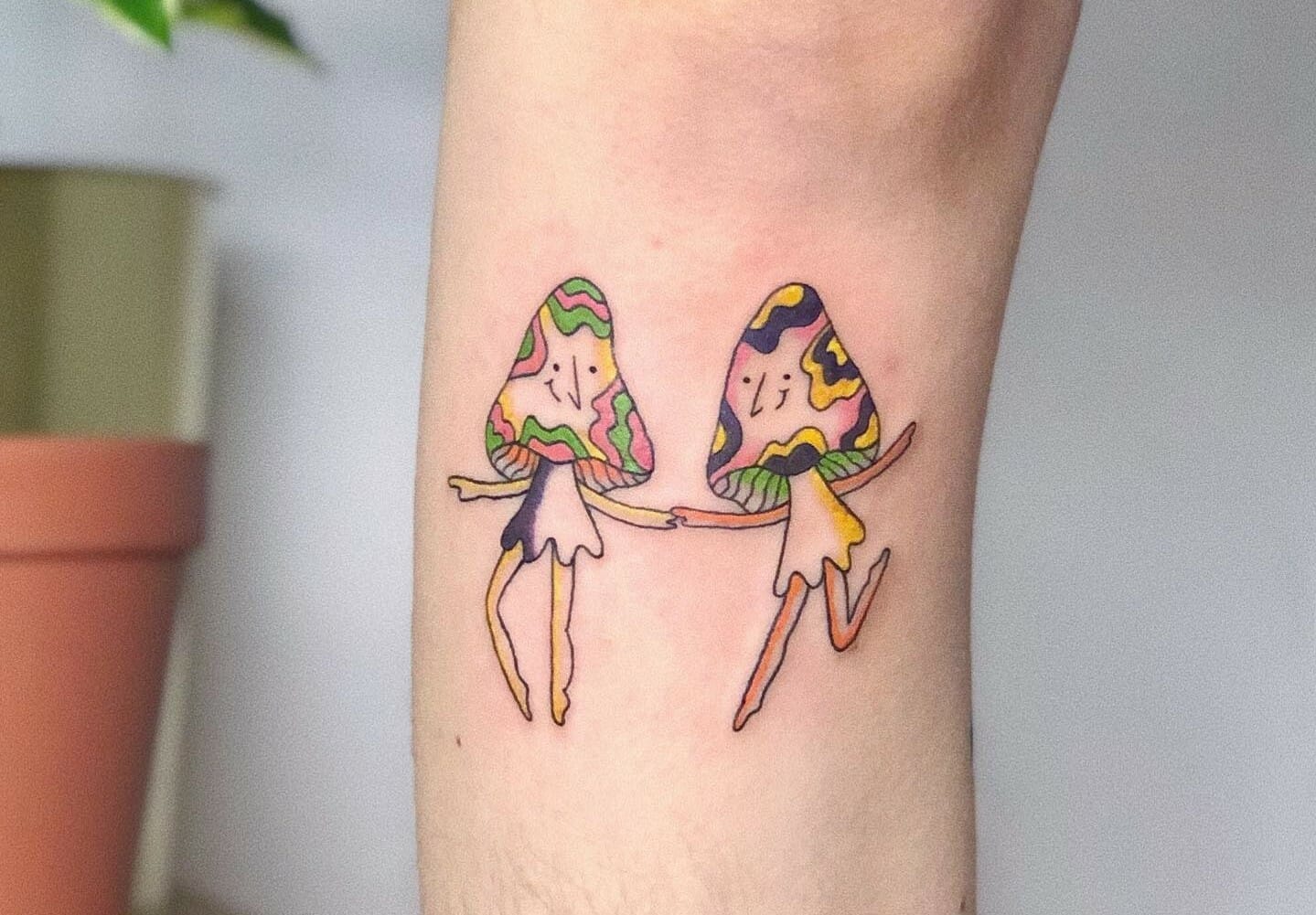 Little cute mushroom  thanks so much to my lovely client for letting me  tattoo dis friend on you  tattoo tattoos mushroomtattoo  Instagram