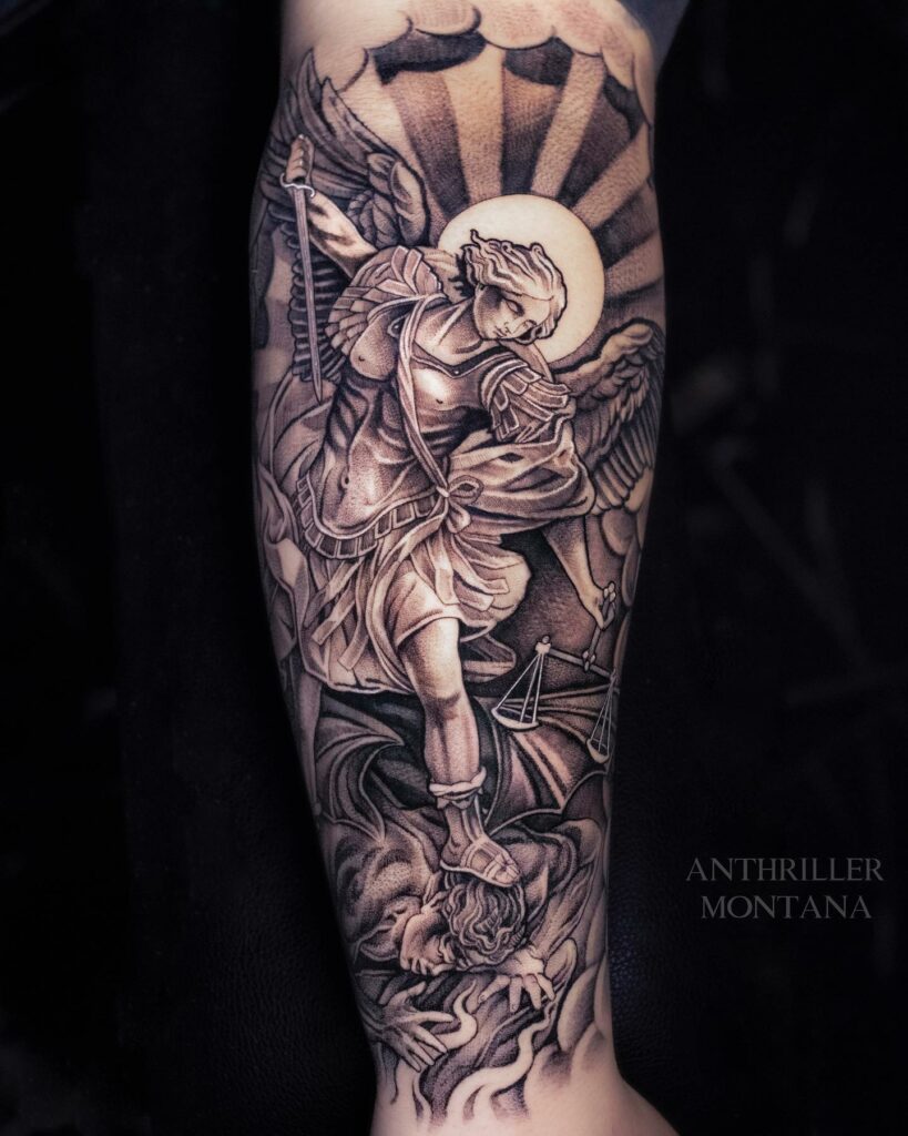 Archangel michael tattoo ideas