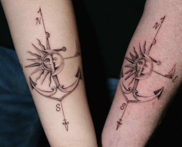 Best Sun And Moon Tattoos