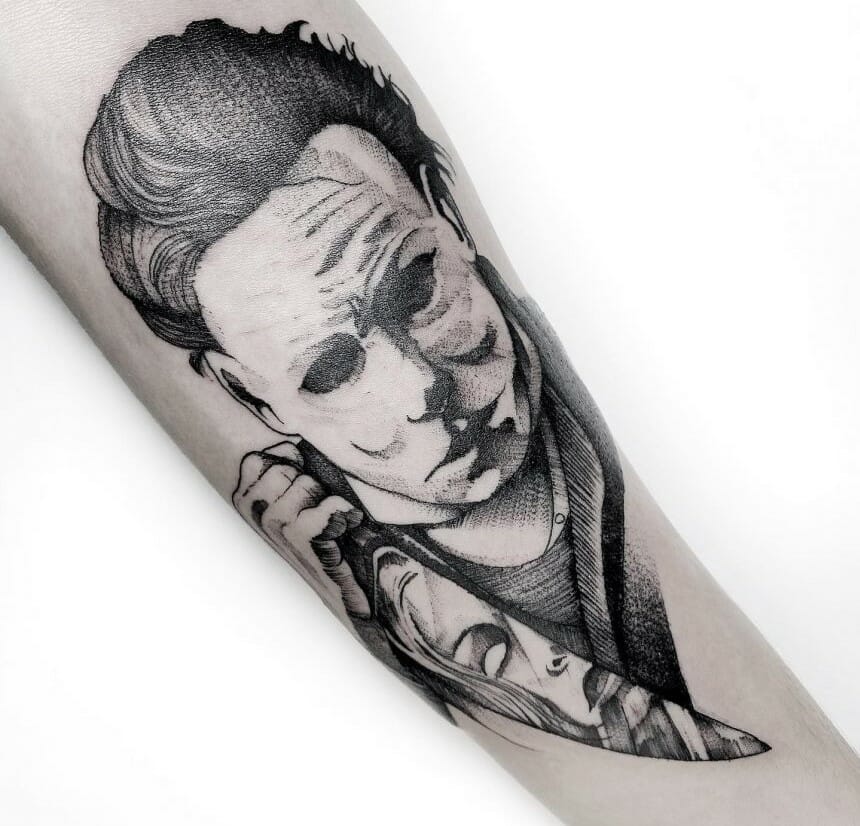 Michael Myers tattoo done by harticstu in fantattoo Madrid  rtattoos