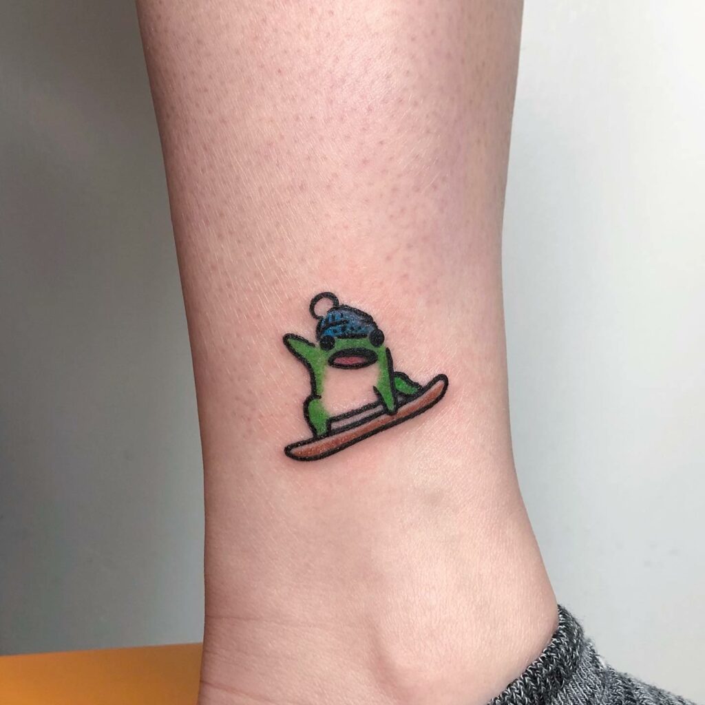 Renae Tedesco on Instagram Ramen frog  thank you itszoepartridge  tattoo ramenfrog frogtattoo blackwork traditionaltattoo traditional  ramentattoo tattoos