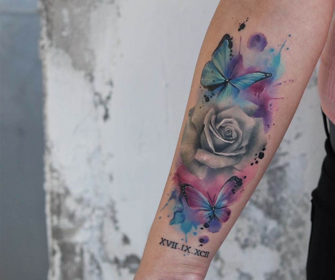 10223 Watercolor Rose Tattoo Images Stock Photos  Vectors  Shutterstock