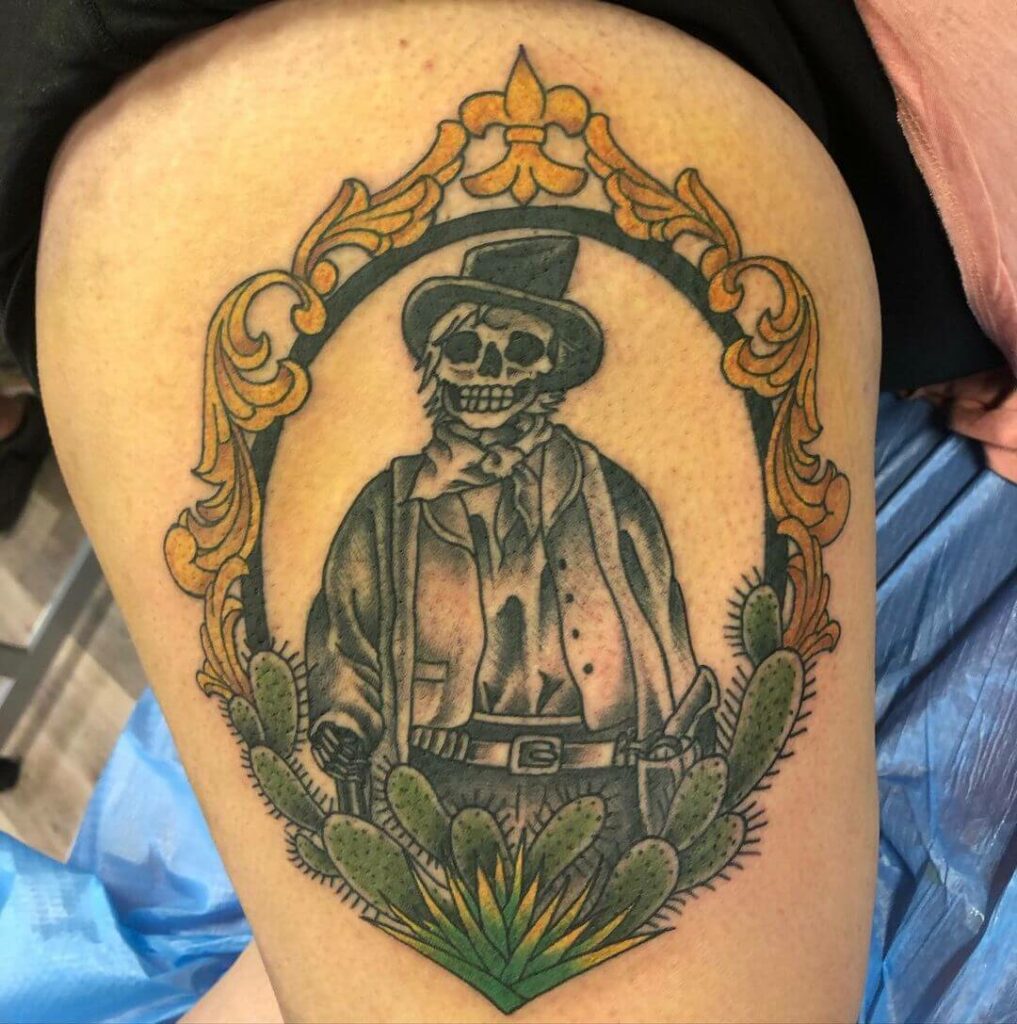 Billy The Kid Skeleton Tattoo