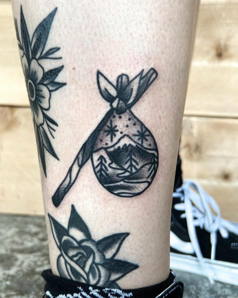 Bindle On A Hobo Stick Tattoo