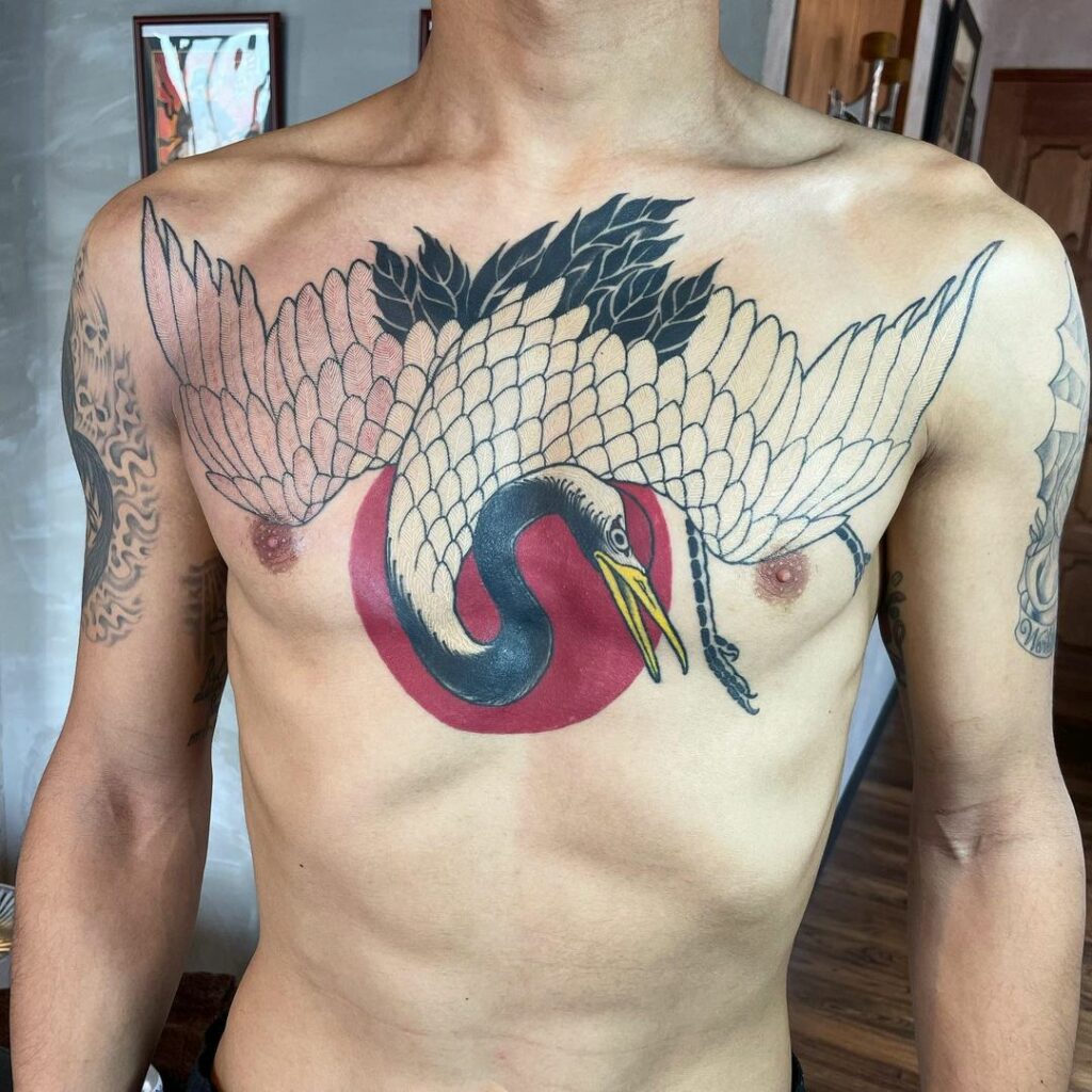 Bird Chest Tattoo
