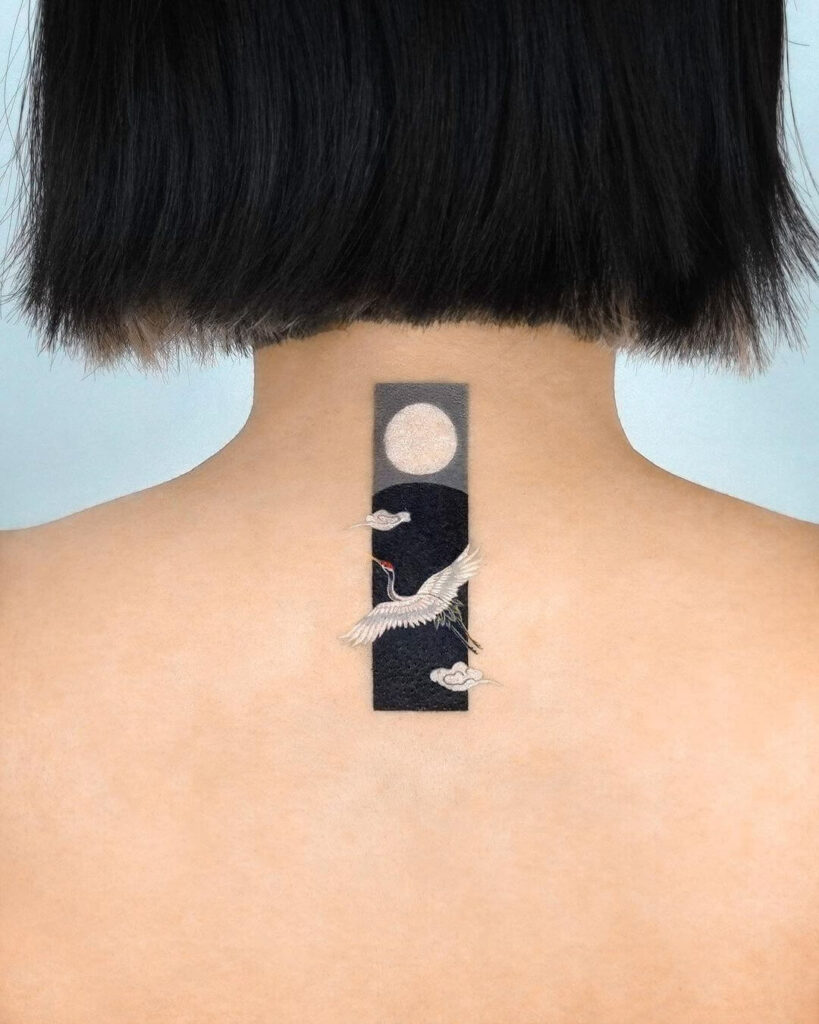 Bird Frame Back Tattoo