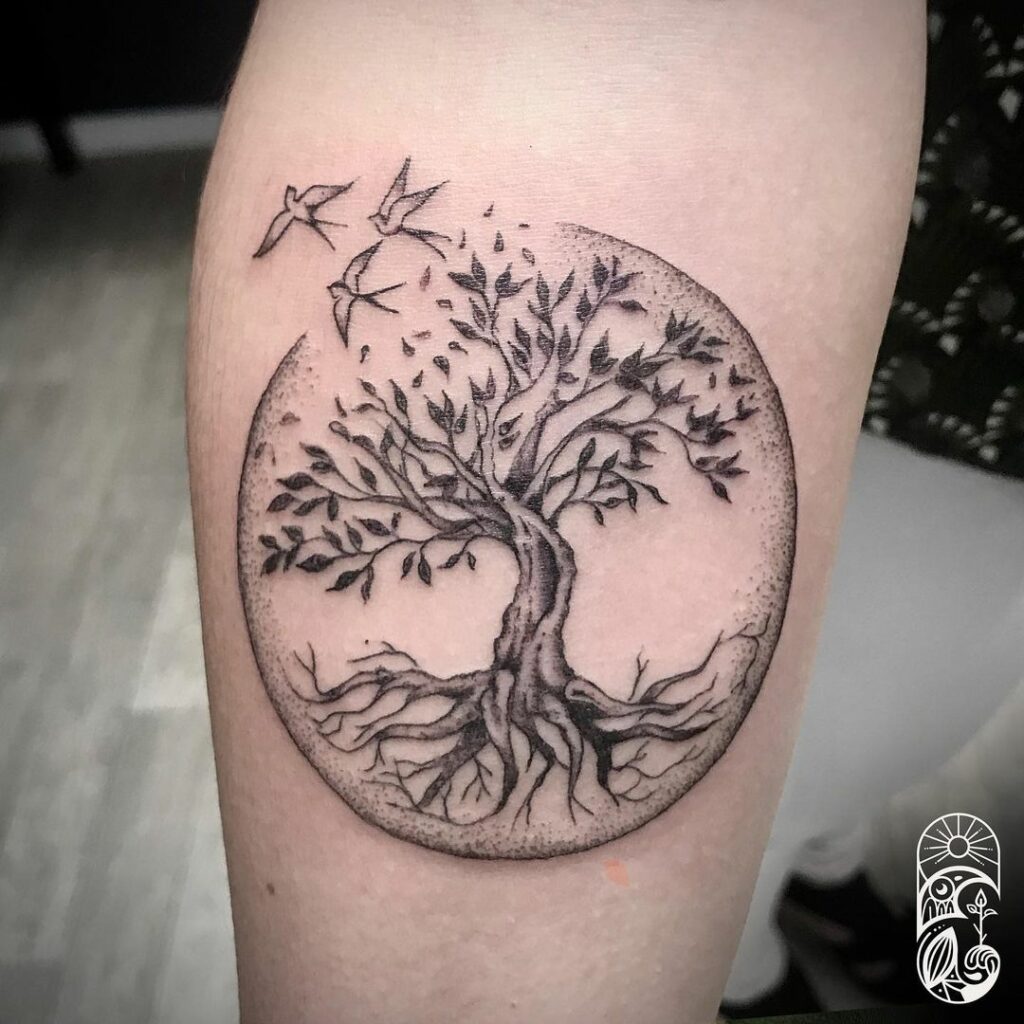 Birds On Tree Of Life Tattoos