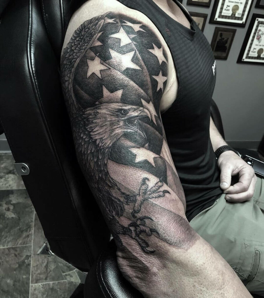 85 Best Patriotic American Flag Tattoos  I Love USA 2019