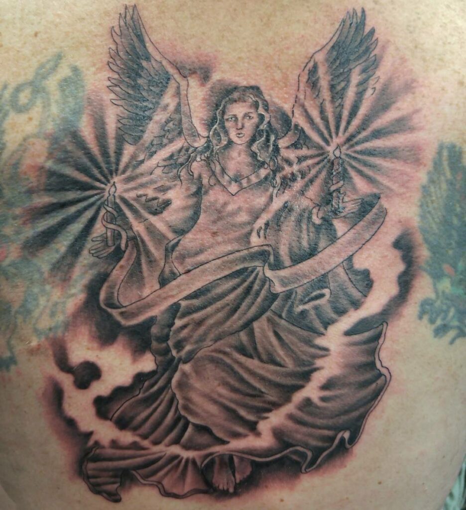 11 Female Protector Guardian Angel Tattoo Ideas That Will Blow Your Mind 6108