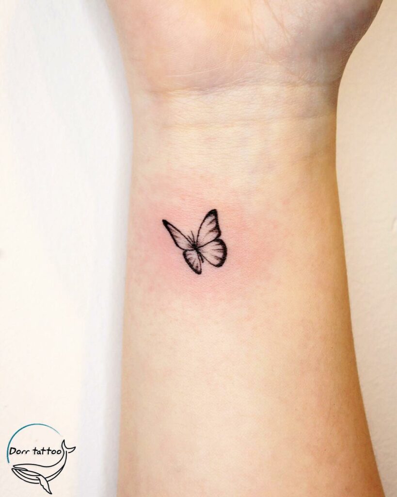 Black Butterfly Tattoo Small