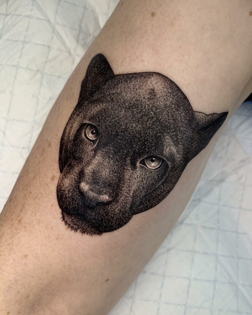 Black Panther Realistic Tattoo