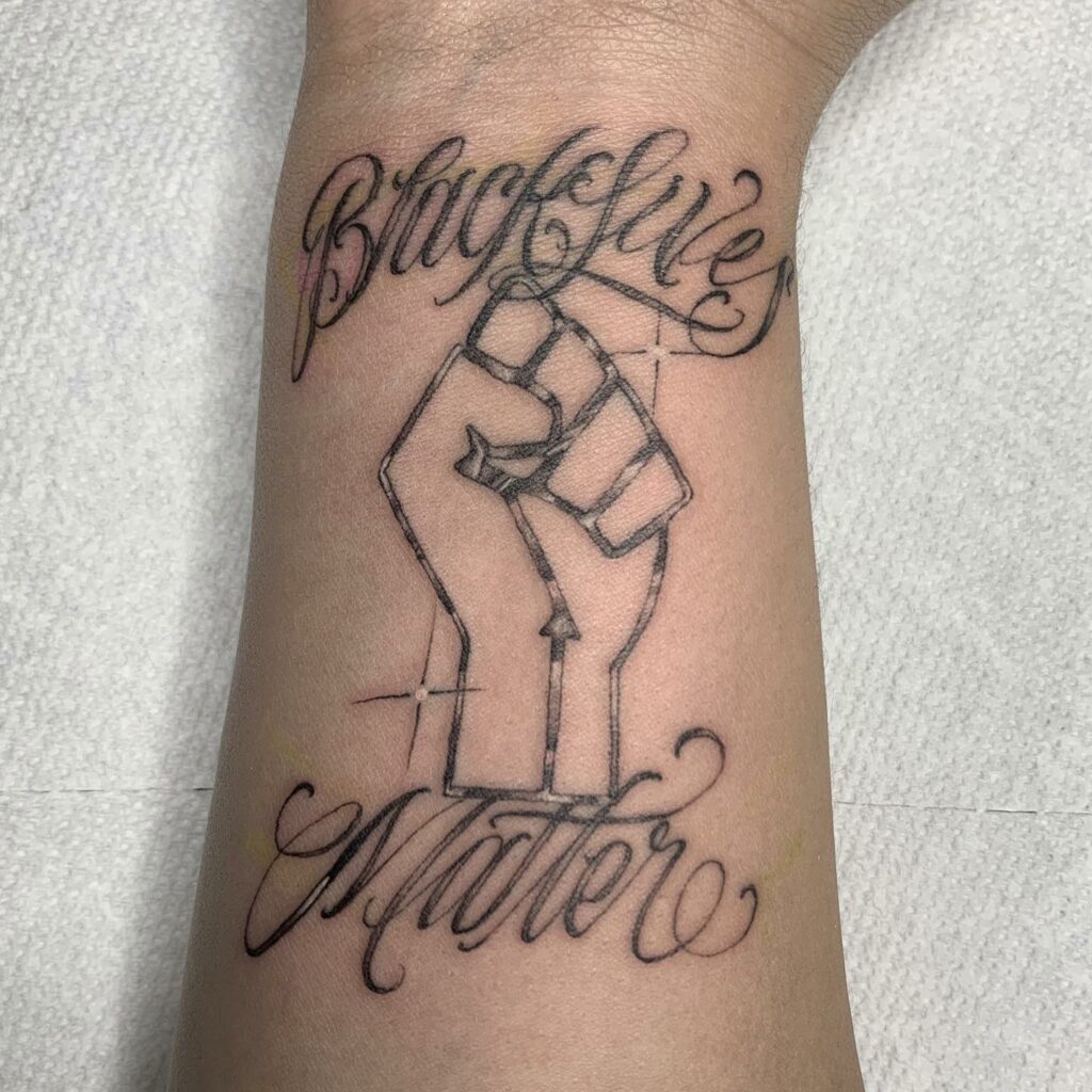 Black Power Fist Black Lives Matter Tattoo