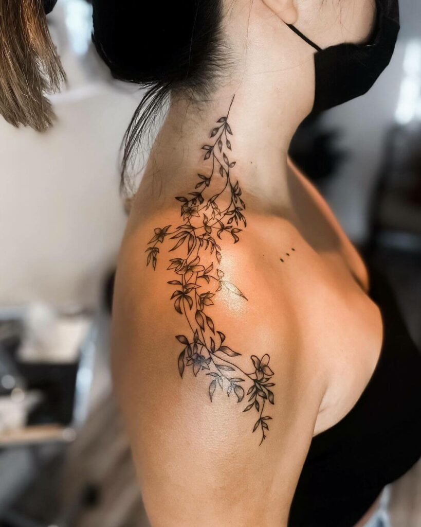 Black Shade Jasmine Tattoo