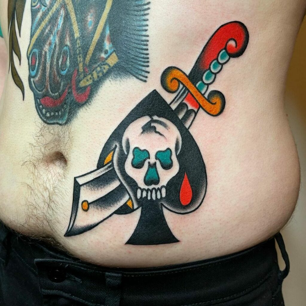 Black Spade Tattoo With Darker Symbolism