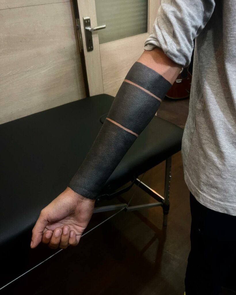  Blackout Tattoo For Forearm