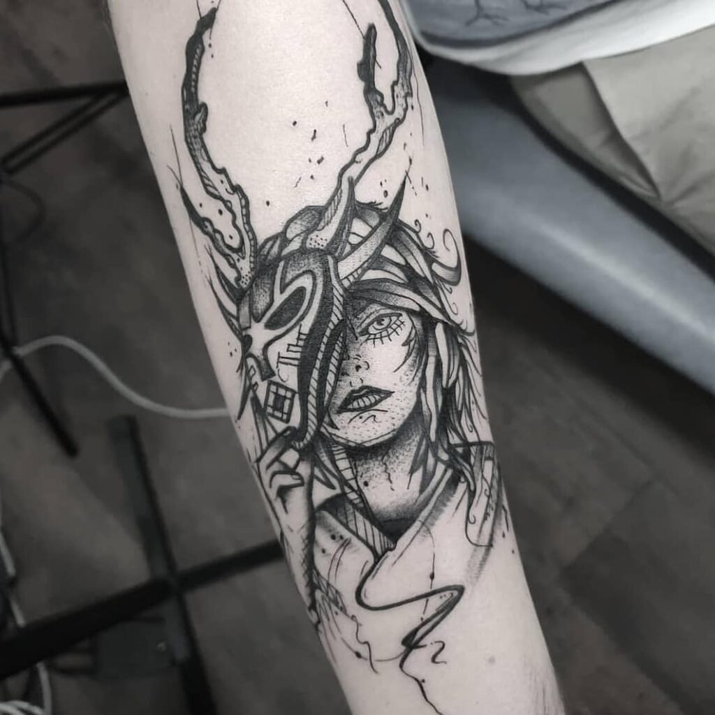 Blood Moon Akali Tattoo