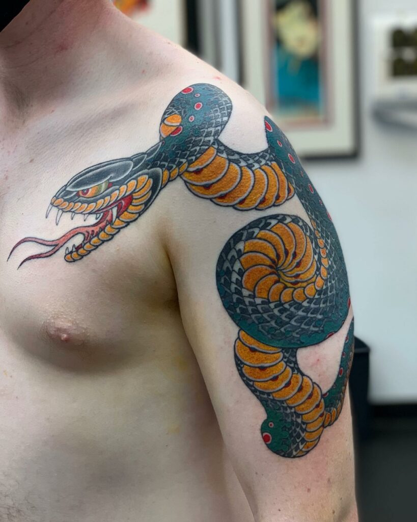3603 Japanese Snake Tattoos Images Stock Photos  Vectors  Shutterstock