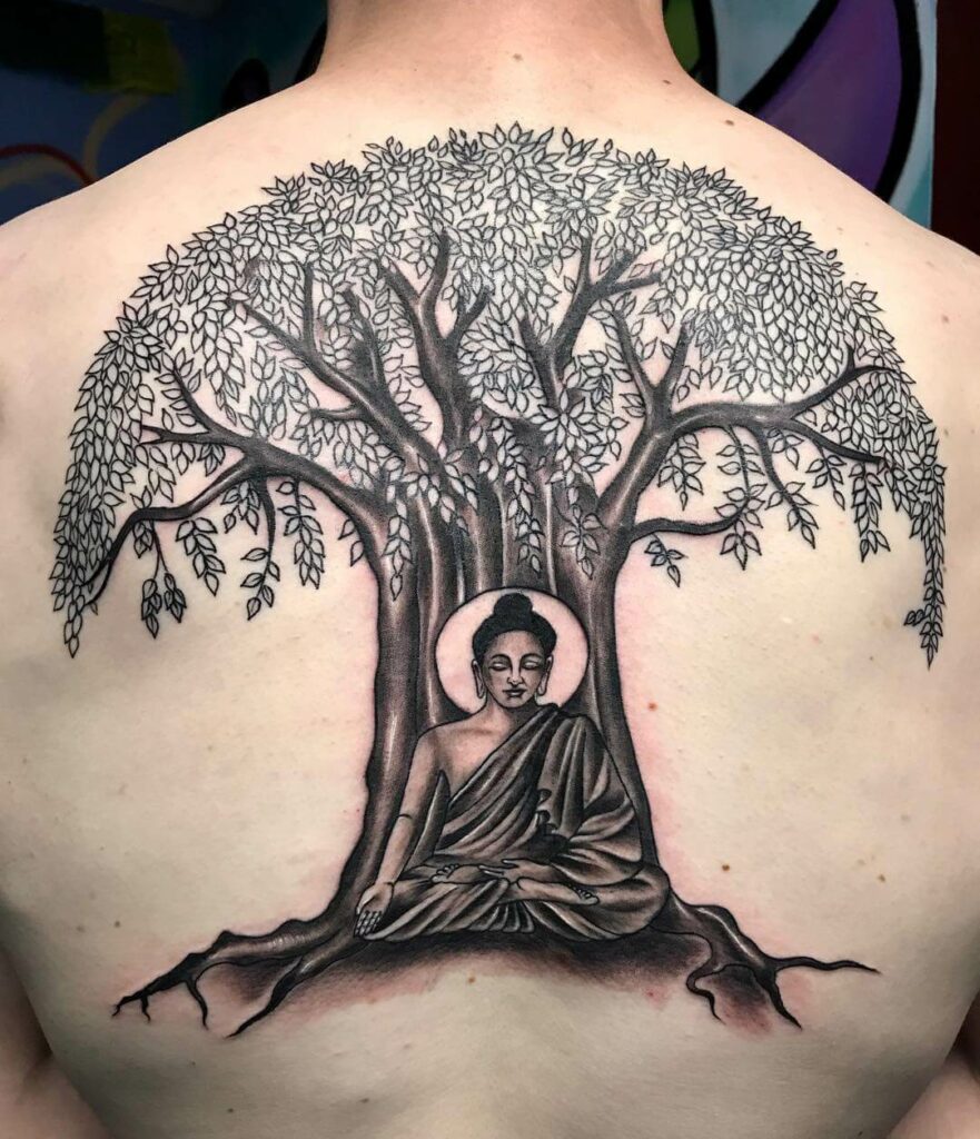 Bodhi Tree Back Tattoo