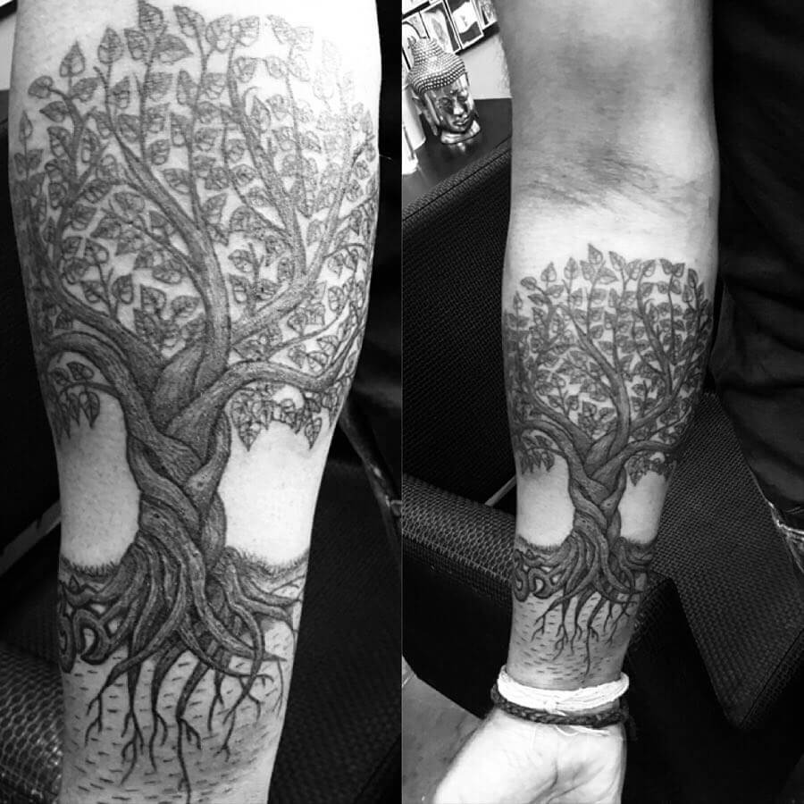 Heart Shaped Tree Tattoo