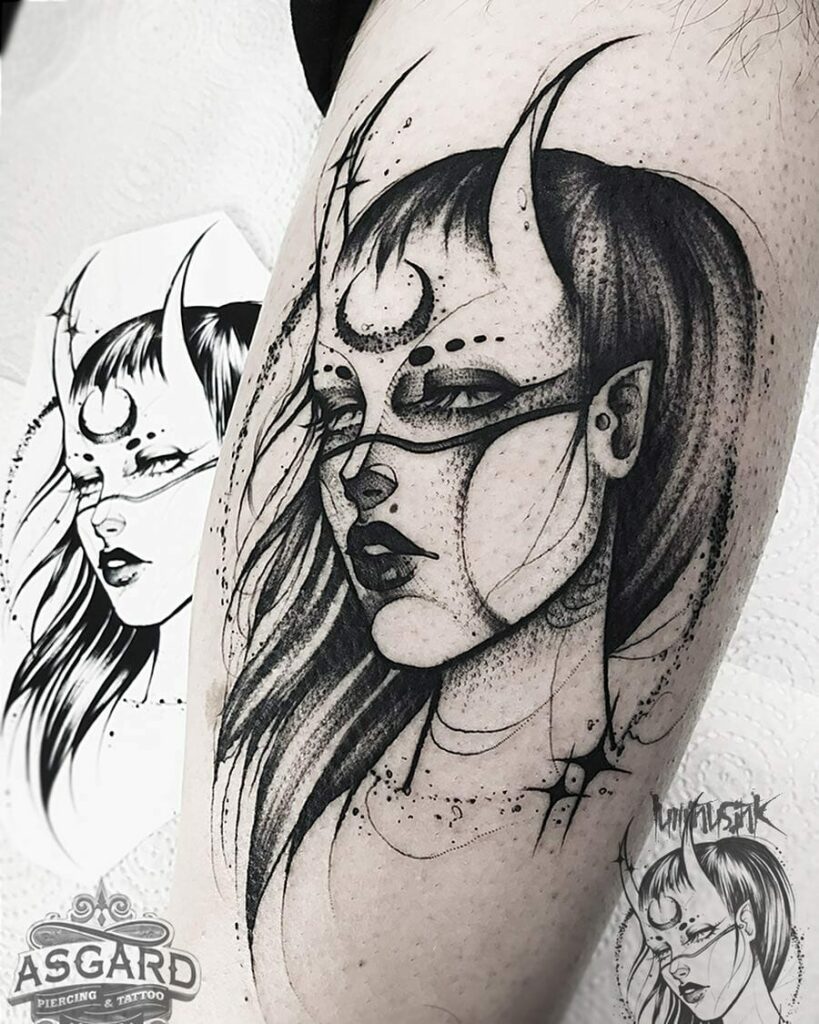 Bold Female Face Tattoos For Women