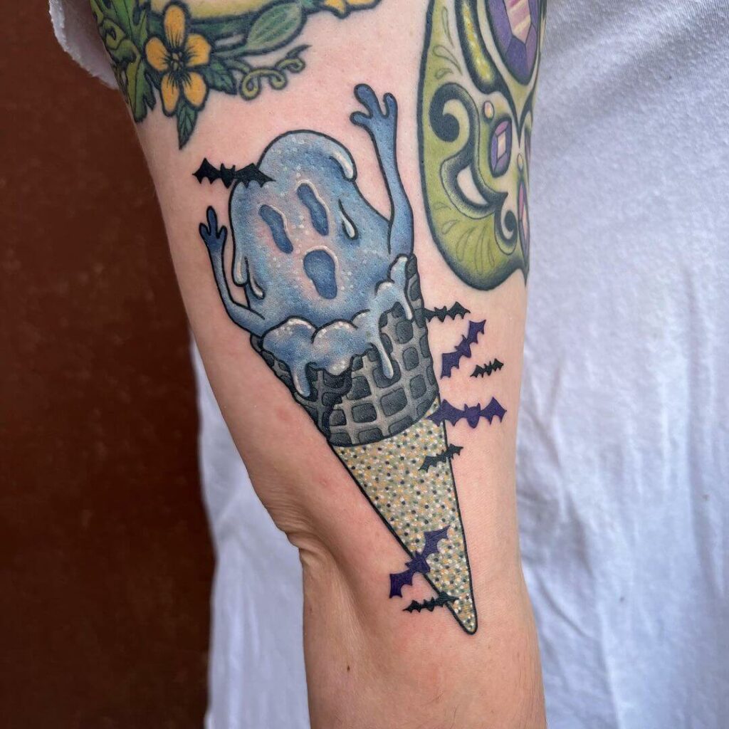 Boo-Berry Ice Cream Tattoo