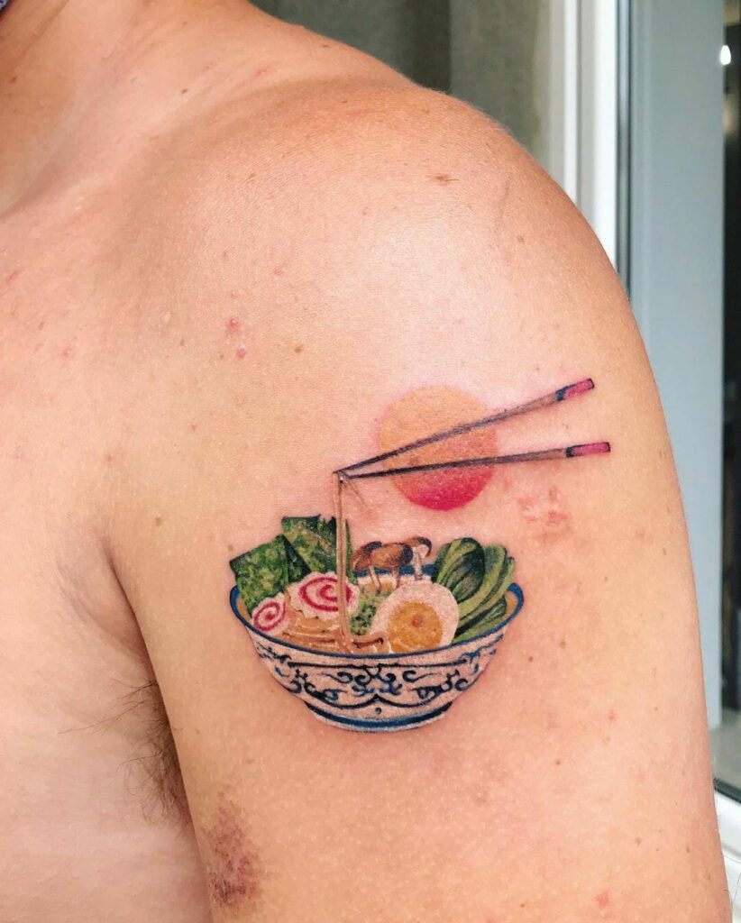 YAS Such a rad tattoo from laurenfoxtattoo of this spicy ramen bowl You  can tell Loz had heaps of fun tattooing this so keep the  Instagram