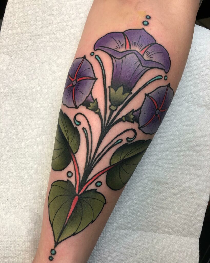 Healed morning glory and wild  Tattoos by Dorothy Lyczek  Facebook