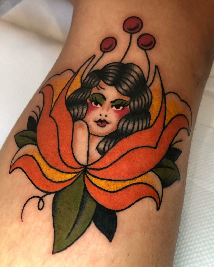 Tattoo Smart on Instagram Lovely neotraditional lady head that  enricobigitattooer designed We cant wait to see it translated onto  skin  Share your tattoo