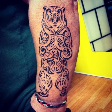 Brown Bear Tattoo Tribal