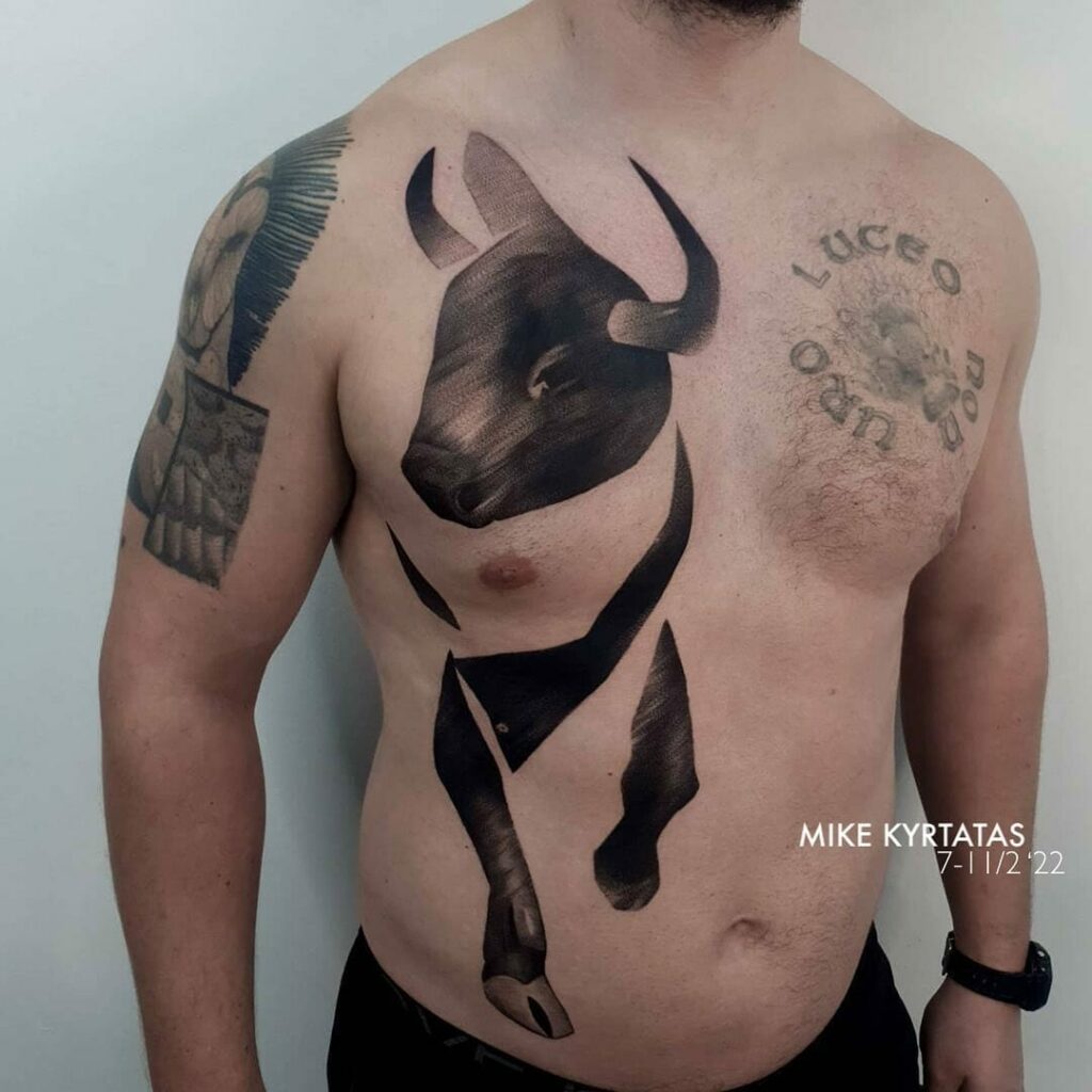 70 Bull Tattoos For Men  Eight Seconds Of 2000 Pound Furry