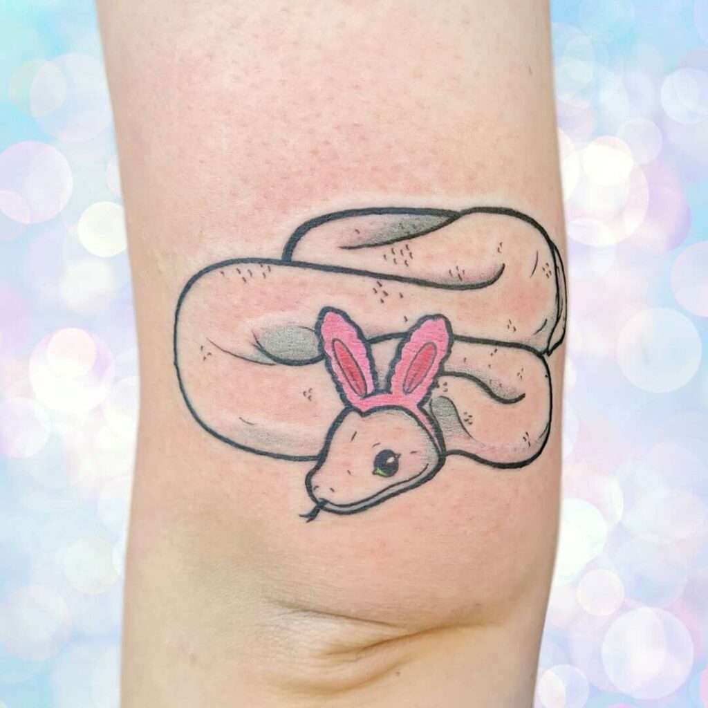 Bunny Ear Python Tattoo