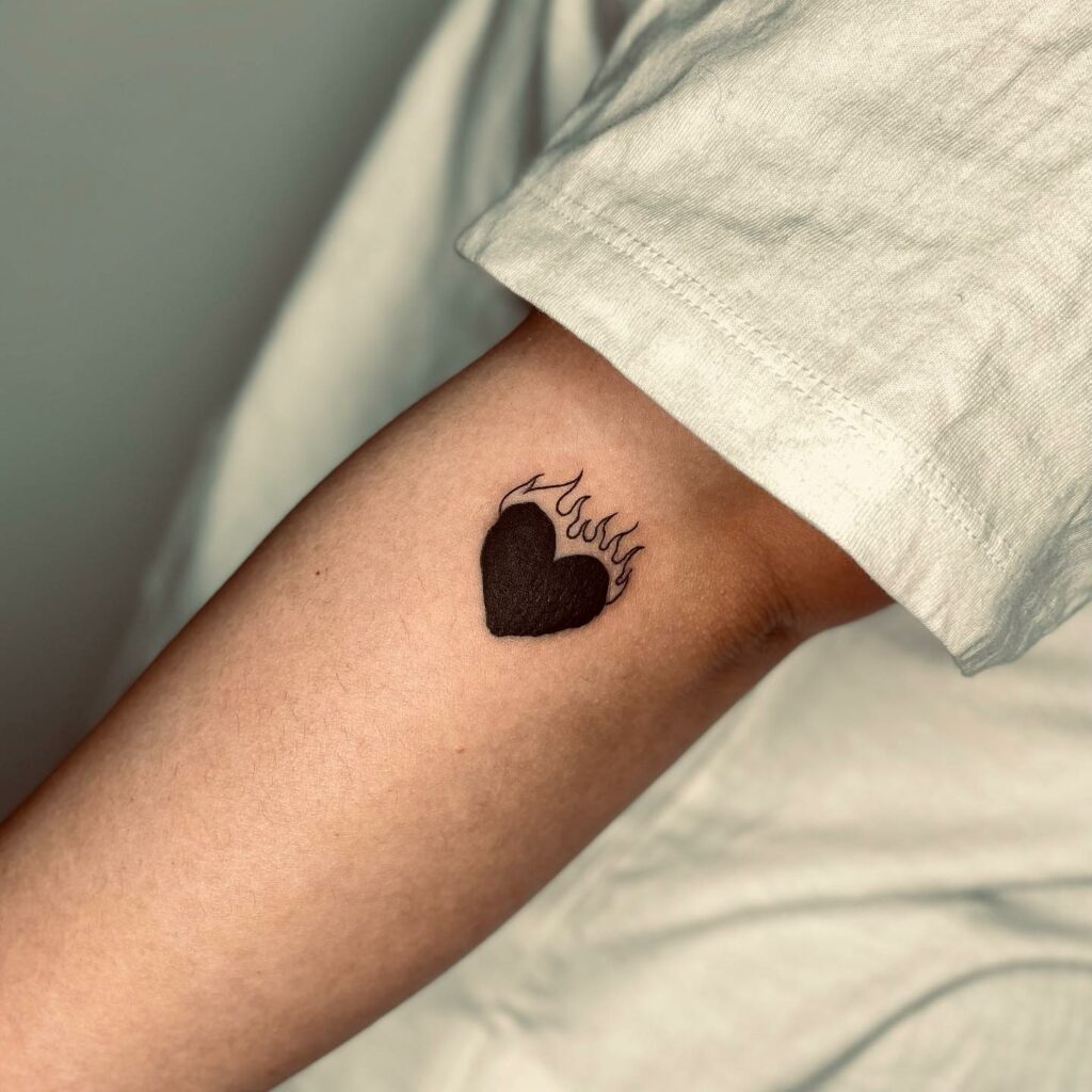 Burning Heart Tattoo