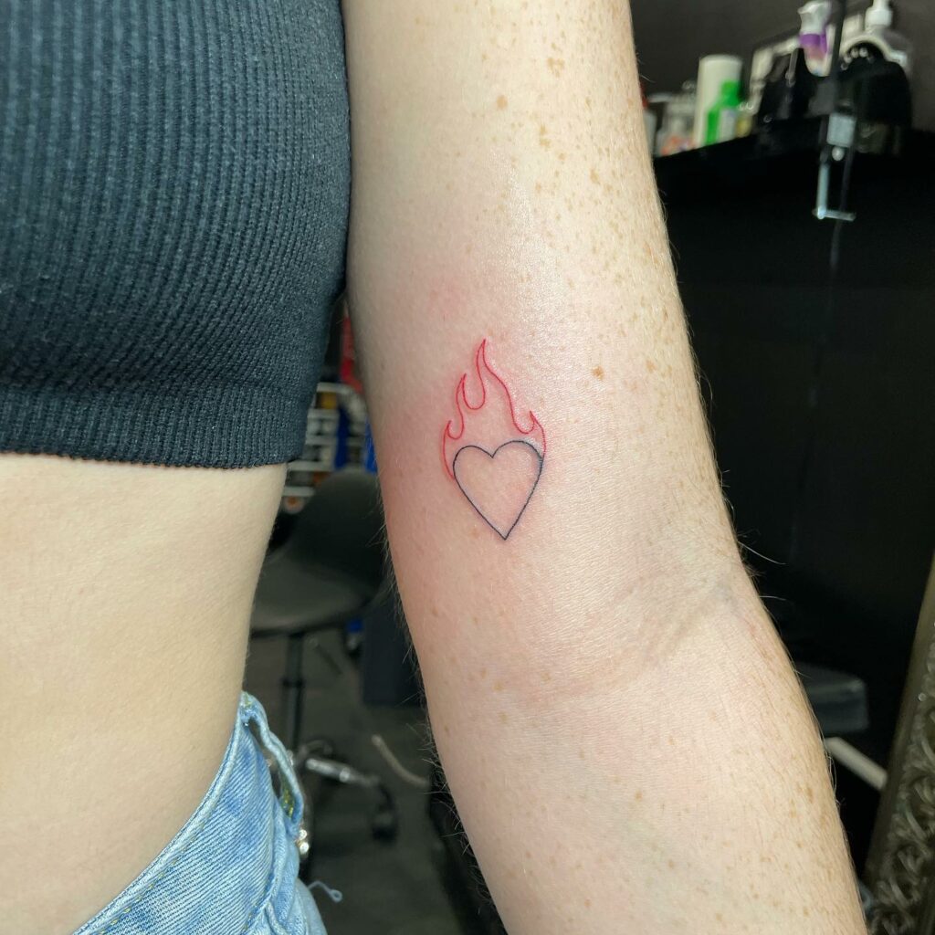 Burning Heart Tattoo