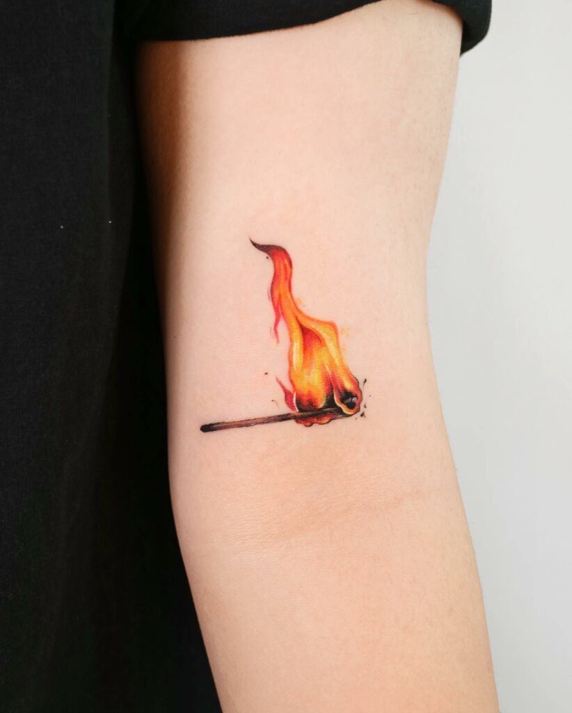 Campfire Tattoo I had done on me  rcamping