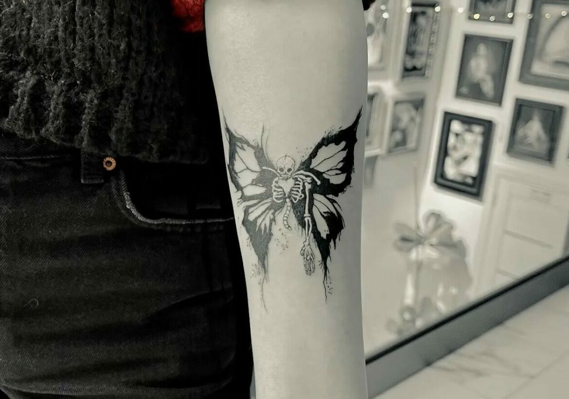Butterfly Skeleton Tattoo
