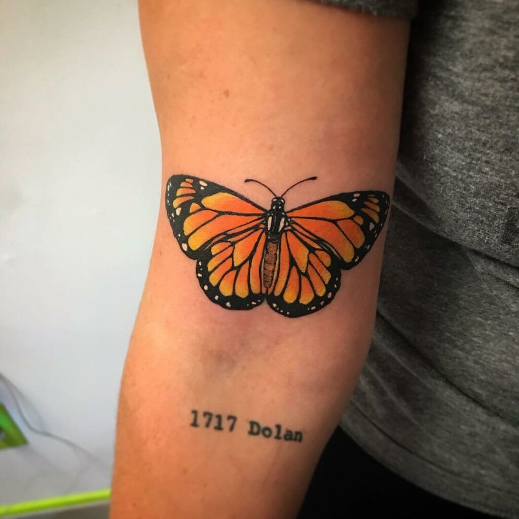 Butterfly Tattoos With A Date Ink