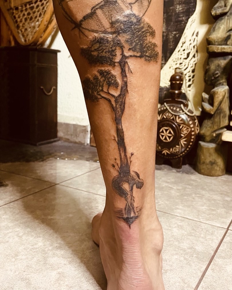 Calf Tree Of Life Tattoo